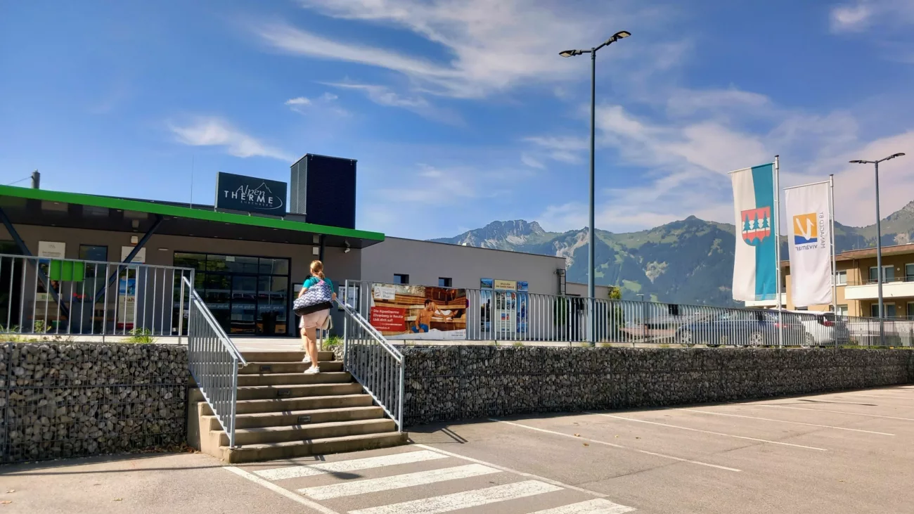 Wejście do Alpentherme Ehrenberg