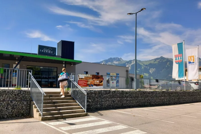 Wejście do Alpentherme Ehrenberg